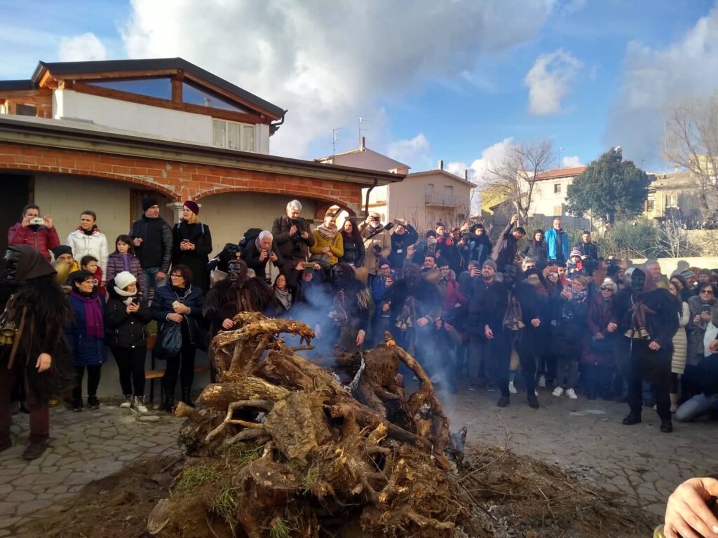 bonfire in Mamoiada